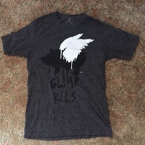 GLMR KLLS classic flying pig logo tee gray